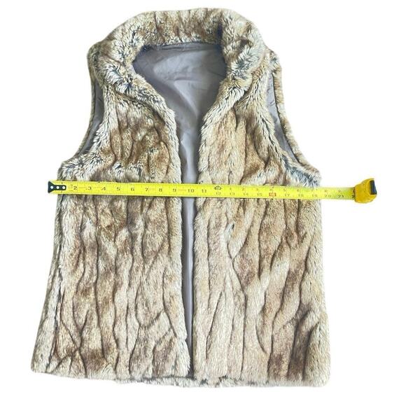 Y2K ABERCROMBIE & FITCH OPEN VEST FAUX FUR SZ SMALL GRUNGE MOBWIFE AESTHETIC - Picture 5 of 16